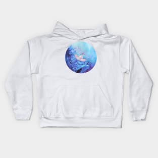 Paper Boat in Watercolor Kids Hoodie